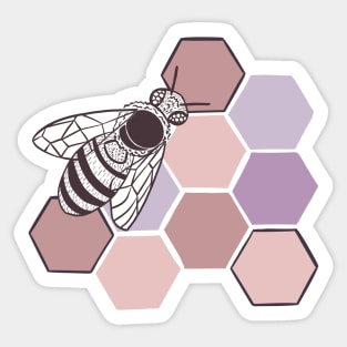 Bees and Hexagons Sticker